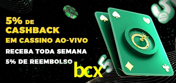 Promoções do cassino ao Vivo bcx